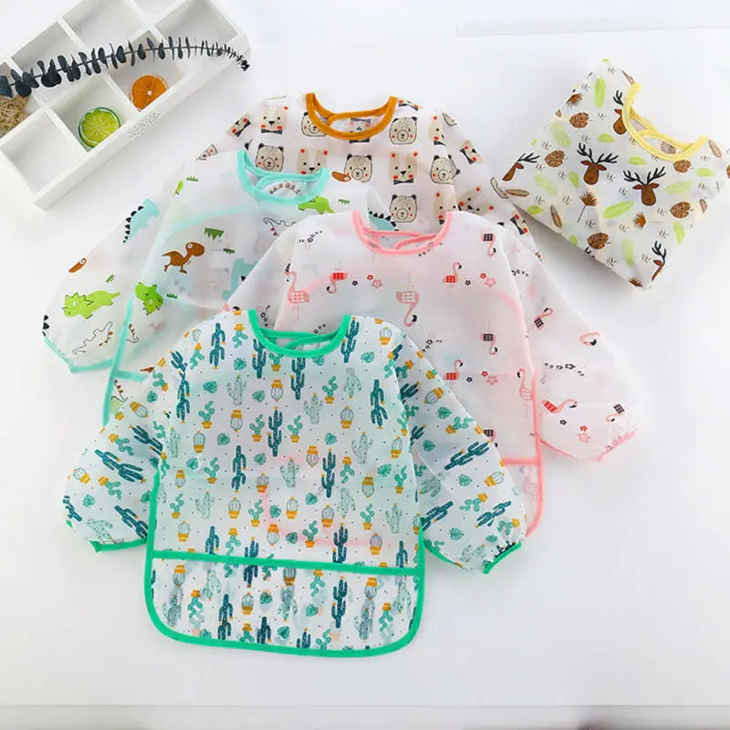 Baby Waterproof Long Sleeve Bibs