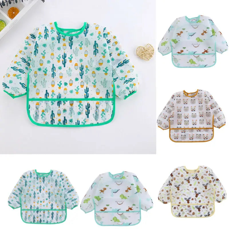 Baby Waterproof Long Sleeve Bibs