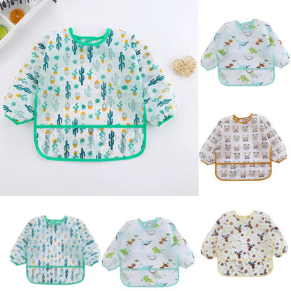 Baby Waterproof Long Sleeve Bibs