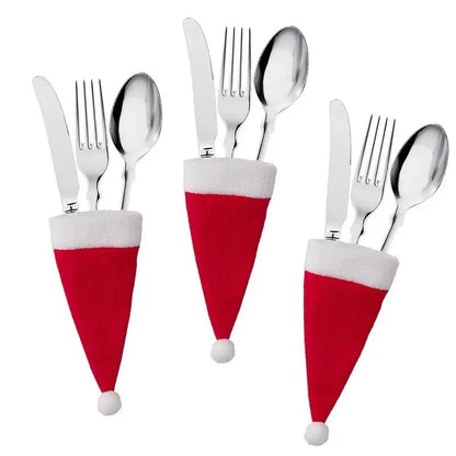 Christmas Fork Knife Cutlery Bag Holder