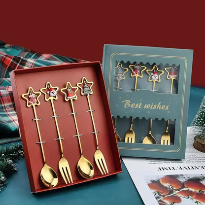 Christmas Table Décor Spoon Fork Set