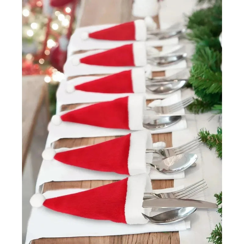 Christmas Fork Knife Cutlery Bag Holder