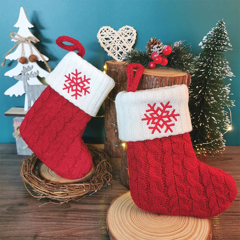 Letters Christmas Tree Pendant Socks