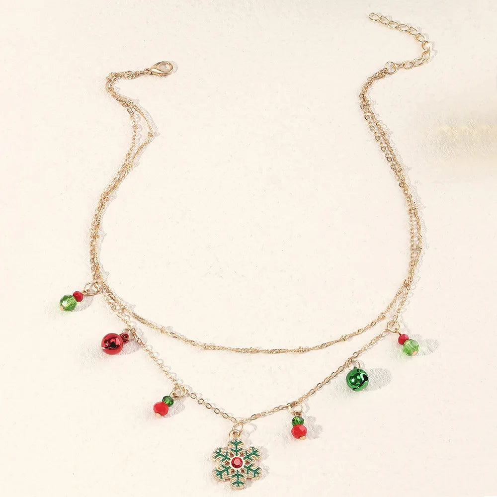 Crystal Christmas Tree Pendant Necklace