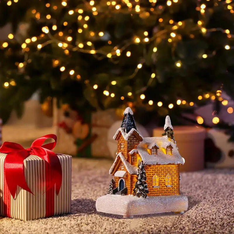 Glowing Christmas Cabin House