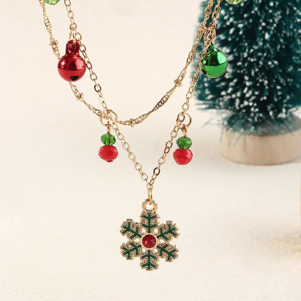 Crystal Christmas Tree Pendant Necklace