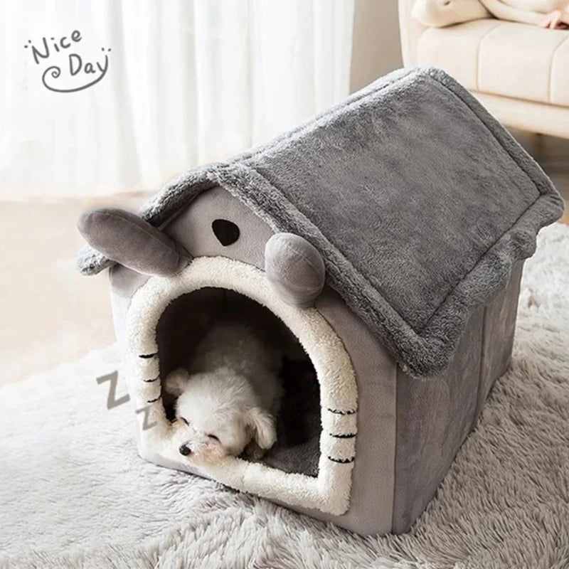 Pet Winter Warmth House Bed