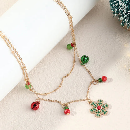 Crystal Christmas Tree Pendant Necklace