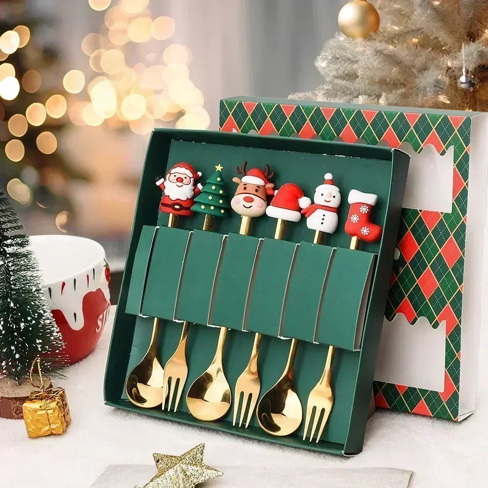 Christmas Table Décor Spoon Fork Set