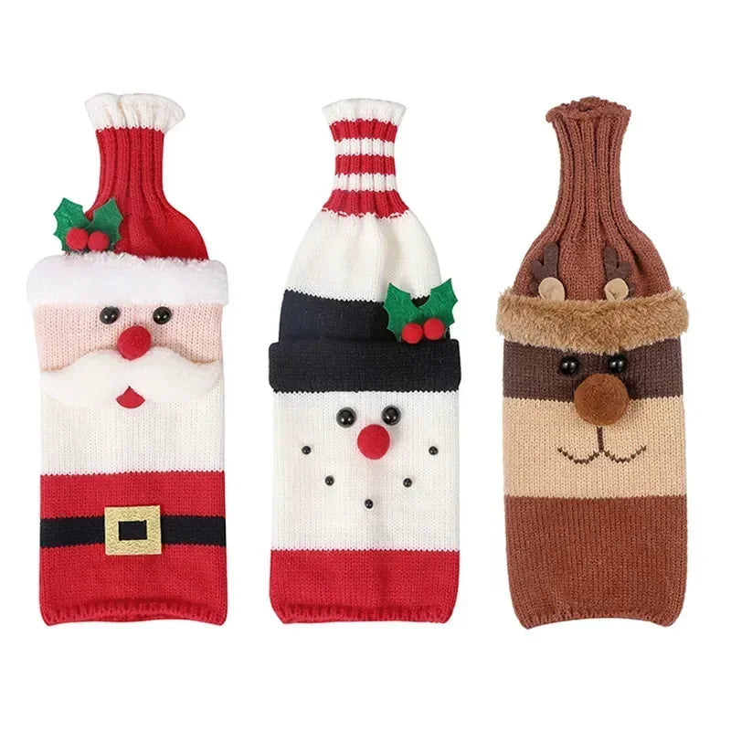 Christmas Santa Claus Wine Bottle Cover