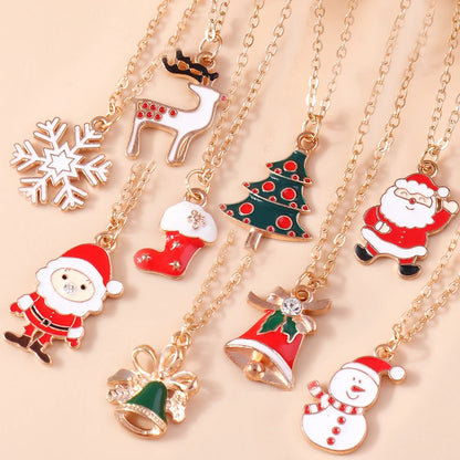 Christmas Enamel Charms Necklace