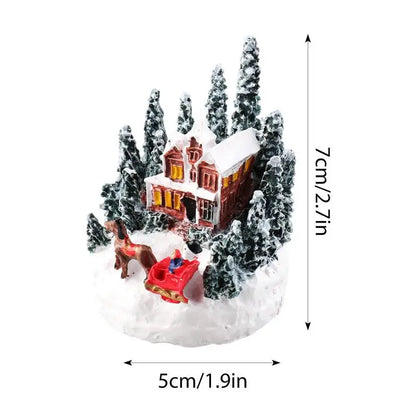 Christmas Decorations Resin Mini House