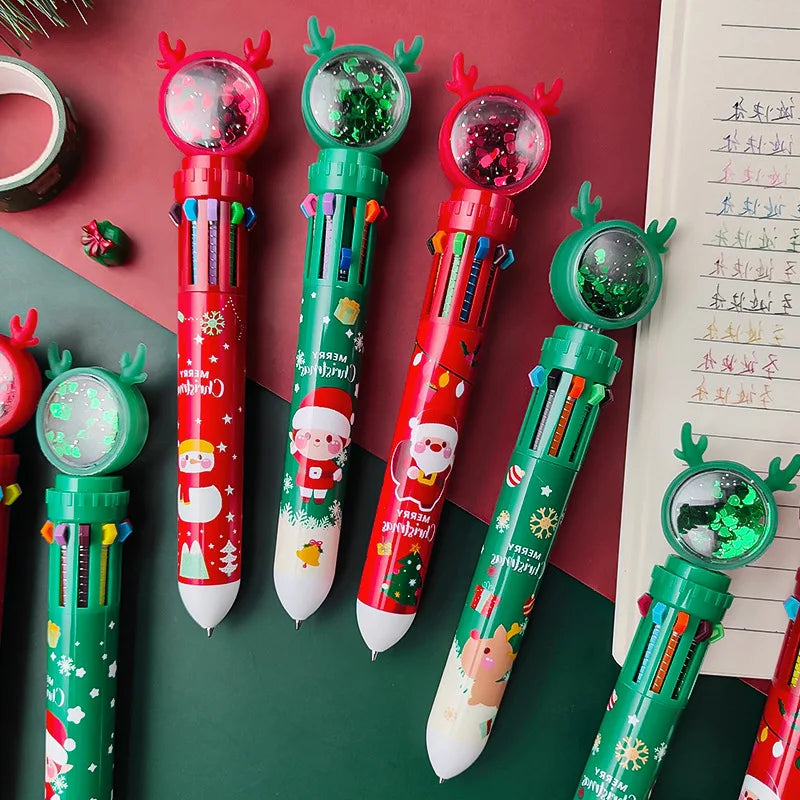 Christmas Cartoon Ten Color Ballpoint