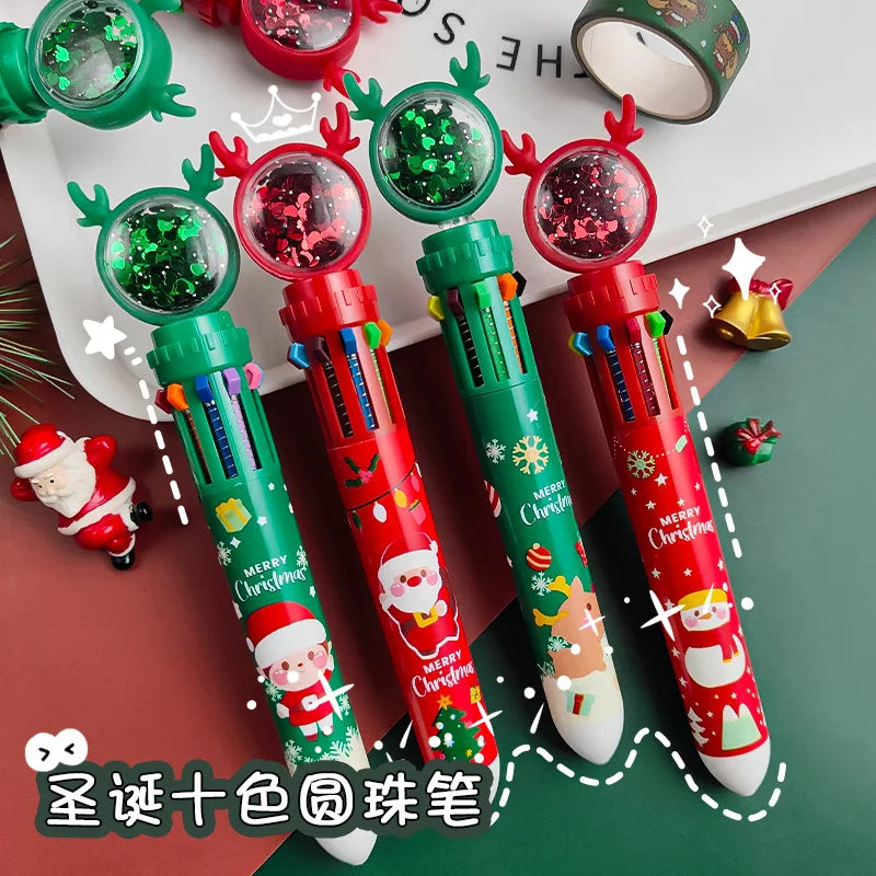 Christmas Cartoon Ten Color Ballpoint