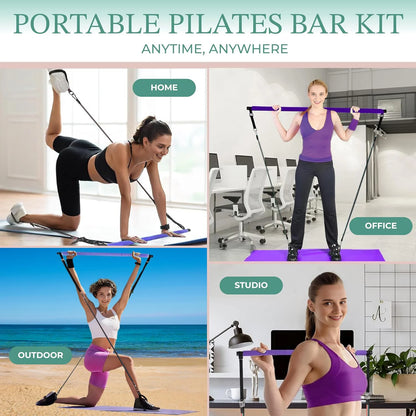 Resistance Bands Pilates Bar Kit