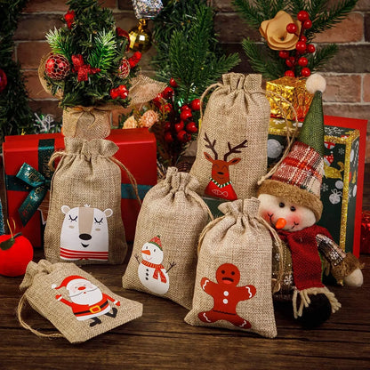 Christmas Candy Gift Drawstring Bags