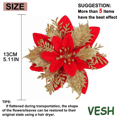 Christmas Tree Flower Ornaments