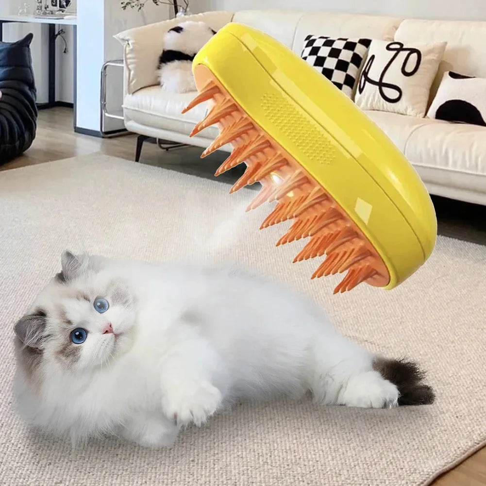 3 in 1 Cat Hair Removal Combs Steam Brush