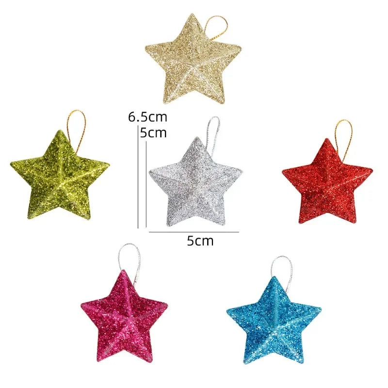 Christmas Tree Glitter Star Ornament