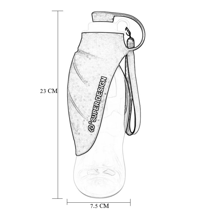 Leaf Design Dog Water Bottle