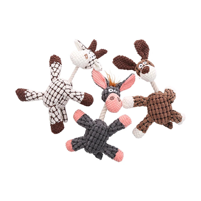 Stuffed donkey pet dog toy