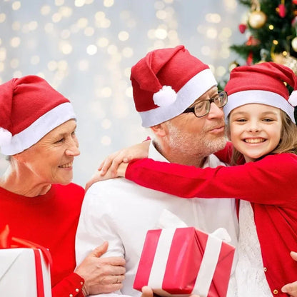 Adults Kids Red Christmas Hat