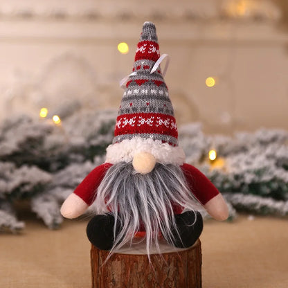 Knitted Plush Christmas Gnomes Doll