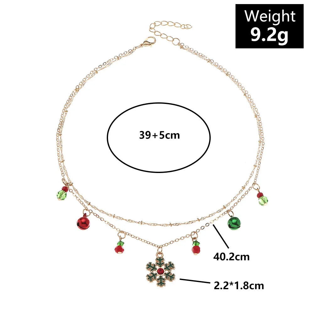 Crystal Christmas Tree Pendant Necklace