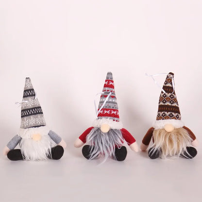 Knitted Plush Christmas Gnomes Doll