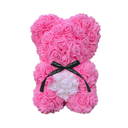 Christmas Rose Teddy Bears Gift