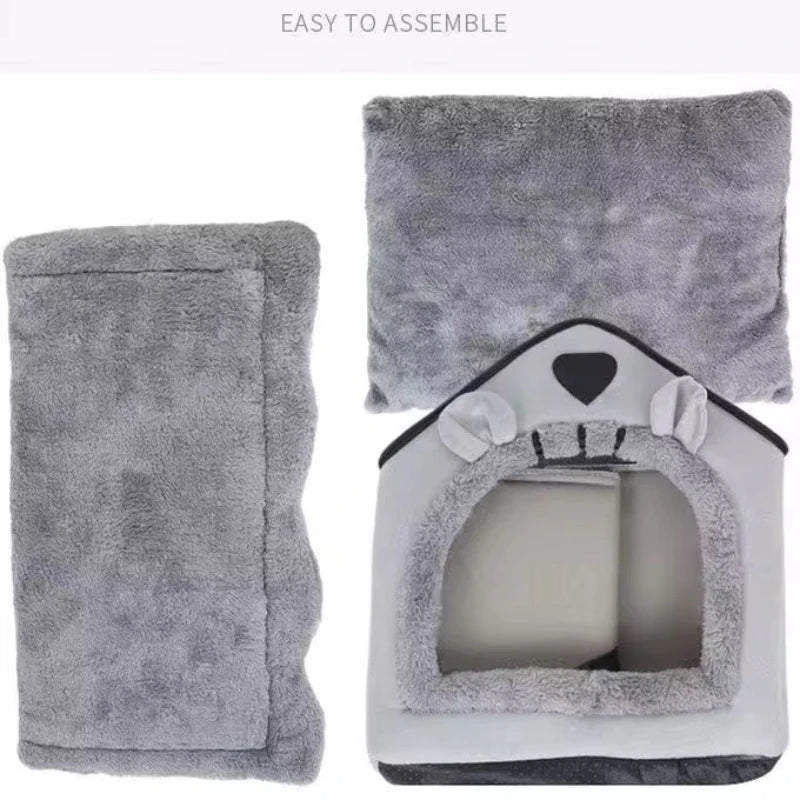 Pet Winter Warmth House Bed