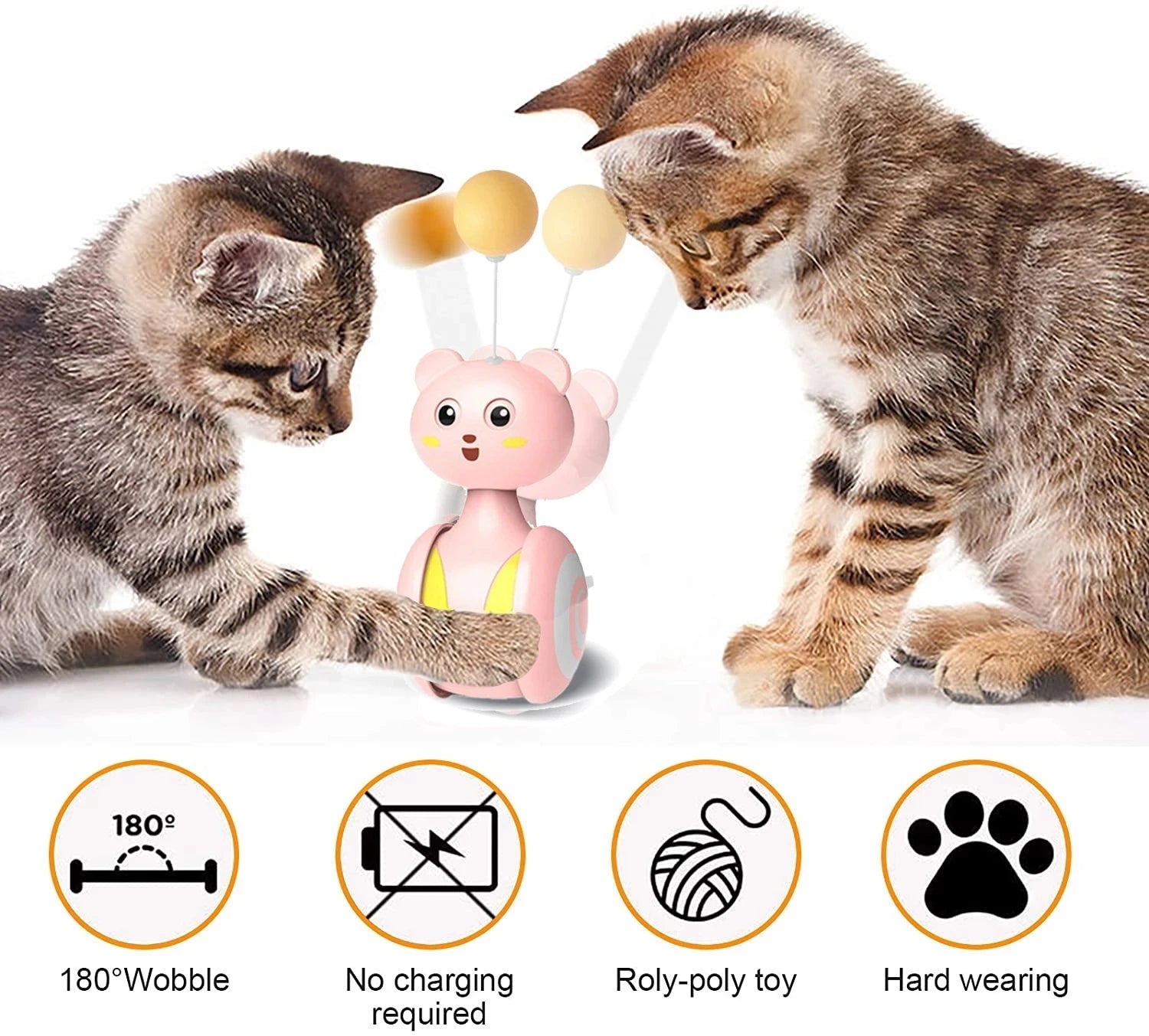 Cat Interactive Feather Bumbler Toy