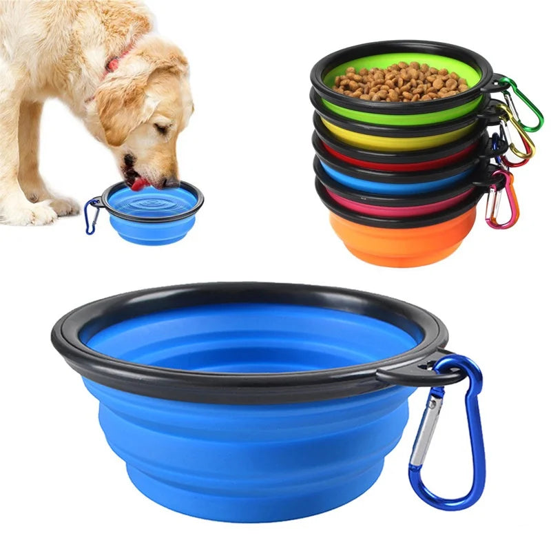 Folding Dog Feeder Bowl