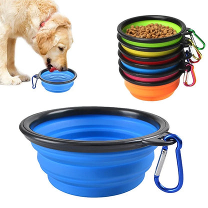 Folding Dog Feeder Bowl