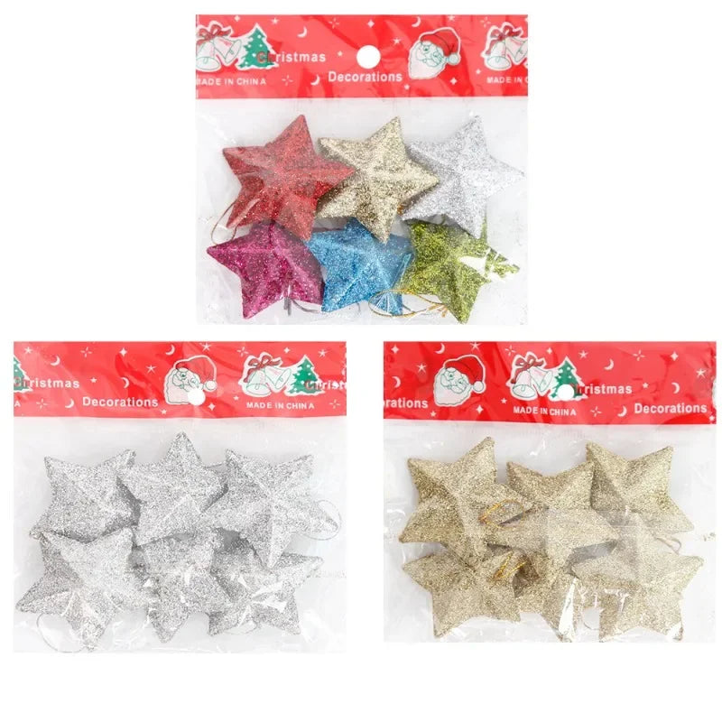 Christmas Tree Glitter Star Ornament