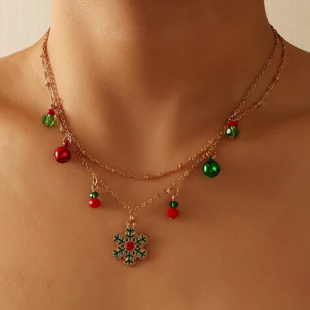 Crystal Christmas Tree Pendant Necklace