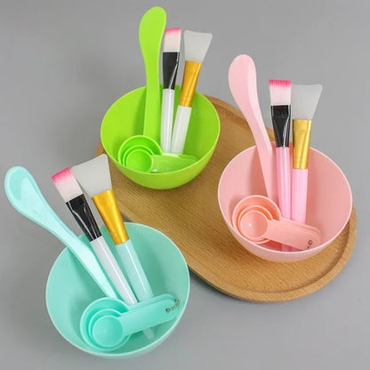 Facial Brush Mask Bowl Spoon Set